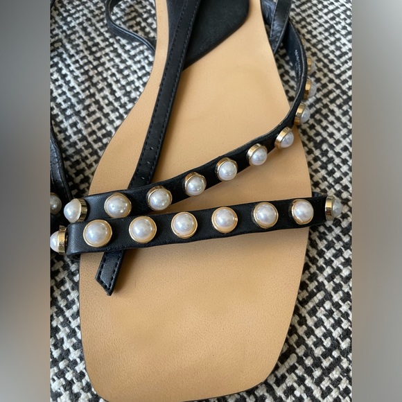 ZARA PEARL EMBELLISHED SANDALS 👡 - Picture 3 of 6